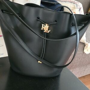 Ralph Lauren Black Bucket Bag